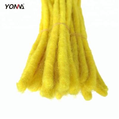 China #Yellow Handmade Afro Hair Dreadlocks Crochet Curly Loop Hair Extensions Full Width 0.4cCM for sale