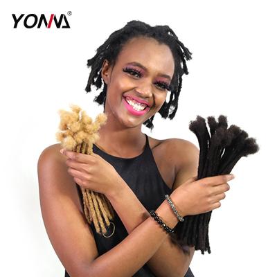 China Curly Handmade Hair Extension Natural Hair Locs Loop Dreadlocks Extensions 40 Strands for sale