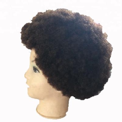 China 100% Afro Wave Hair 4# Raw Unprocessed Afro Machine Lace Front Wig Curly Dreadlock for sale