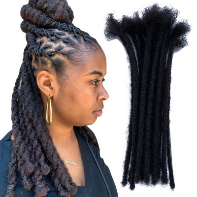 China Curly Loop Whosale Grade 100% Handmade Hair Sisterlocks Dreadlocks Extensions Full Hair (0.4cm Width) for sale