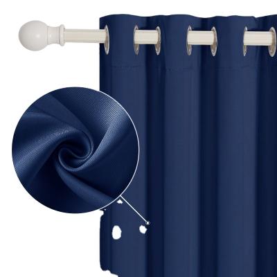 China Blackout Blackout Curtains 2 Panels For Bedroom Living Room Sapphire Blue 52*84 for sale