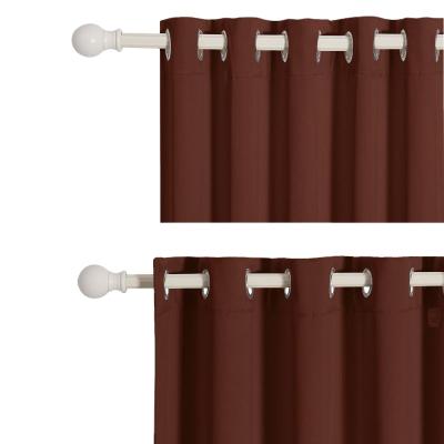 China Blackout Blackout Curtains 2 Panels For Bedroom Living Room Dark Brown 52*84 for sale