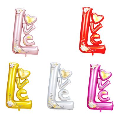 China Toy Letters Balloons Aluminum Foil Gift Balloons Wedding Valentine's Day Love Decoration for sale