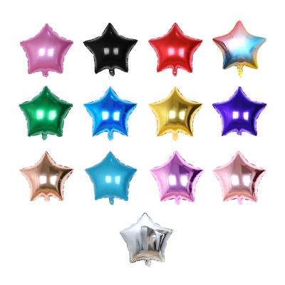 China Party Decoration Balloon Birthday Party Supplies Color Red Heard Wedding Birthday Foil Balloons Decoration 18 Inch Helium Star Foil Balloons for sale