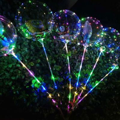 China Gift Toy Balloon Accessories Supplies Bubble Led Transparent Balloon Lights Bobo Balloons For Party for sale