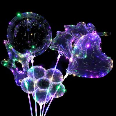 China Gift Toy Custom Bubble Balloon Customizable Led Balloon Lights Self Inflating Helium Balloons for sale