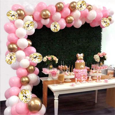 China Party Decoration Balloon Garland Wedding Decoration Balloon Arch Set Pink White Gold Balloon Tassel Garland for sale