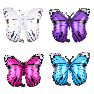 China Gift Toy Wholesale Various Colors Red White Purple Blue Butterfly Foil Balloon Cartoon for sale