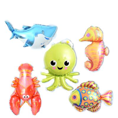 China Baby Toy Party Supplies Ocean Animal Gift Balloons Seahorse Lobster Octopus Shark Balloons for Kids for sale