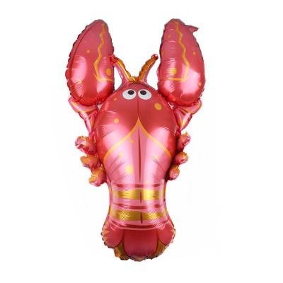 China Gift Toy Promotion Mini Animals Lobster Sea Theme Foil Helium Balloons For Baby Kids Party Decoration for sale