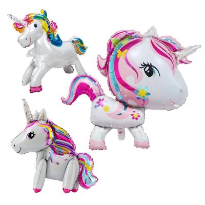 China Party Unicorn Balloon Set Balloons Alphabet Birthday Party Cartoon Foil Unicorn Balloons Helium Child Toys For Sale Wholesales for sale