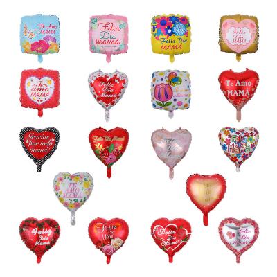 China Party Foil Happy Mothers Day Balloon English Mothers Day Balloons Heart Shape Heart Balloons for sale