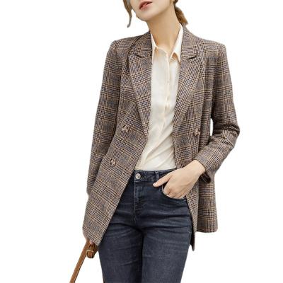 China MANNI Anti-wrinkle women's blazers women's lapel button work office blazer casual slim long jacket for sale