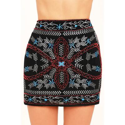 China Anti-Static Enviable Beaded Sexy Mini Skirt Mini Skirt Adorable Cute Adorable Skirt With Elasticized Waist for sale