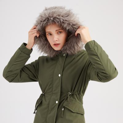 China Plus Size Plus Size Women's Winter Big Size Fur Collar Women's Hooded Jacket Coat Hooded Jacket for sale