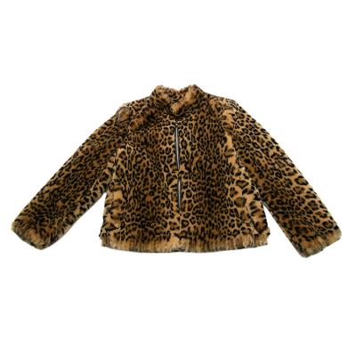 China Women's Faux Mink Fur Jacket Short Super Soft Women's Leopard Print Breathable Fur Coat for sale