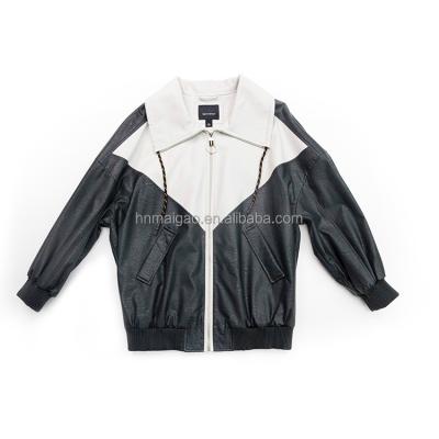 China New Style Turn-down Collar Leather Jacket Women QUICK DRY Pu Quilting Color Plus Size Jackets For Women for sale