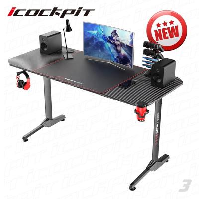 China Hot Selling Cheap Customizable Brand New And Modern Mesa Gamer (Other) Adjustable Logo Mesa Gaming Table Gaming icockpit With Cup Holder for sale