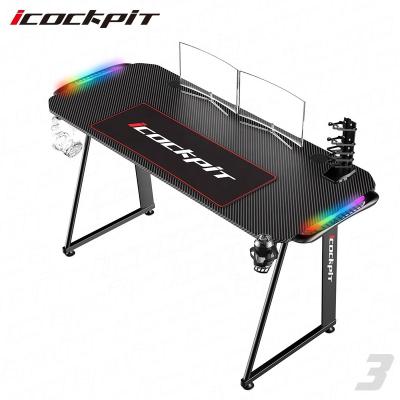 China High Quality Cheap Modern Gaming Table Gamer Table(Other) RGB Adjustable Icockpit With RGB Lights for sale