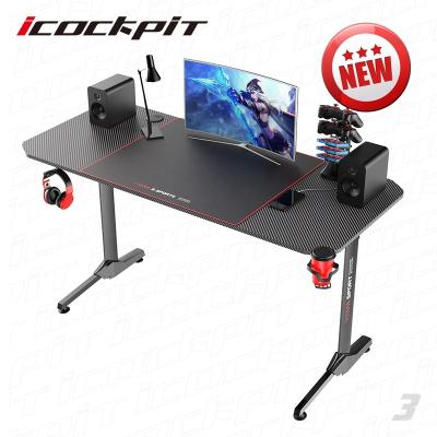 China (Other) Saitu New Model Adjustable Modern Popular Racking Gaming Table Computer Desk Office Furniture PC Gaming Desk for sale