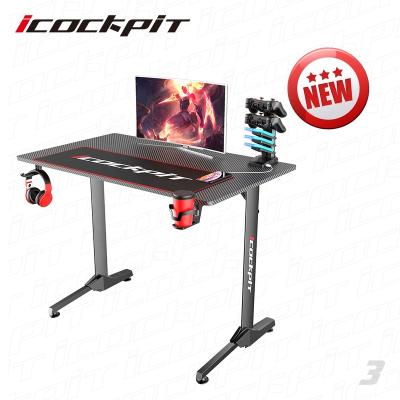 China Saitu Simple Design Adjustable Electronic E-sports Competition Modern Simple Design Game Table (Other) PC Gaming Desktop Gaming Table for sale