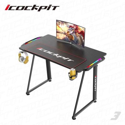 China (Other)Adjustable Cockpit A Series Carbon Fiber Surface With Modern Simple Ergonomic E-sports Gaming Table Gaming Desk for sale