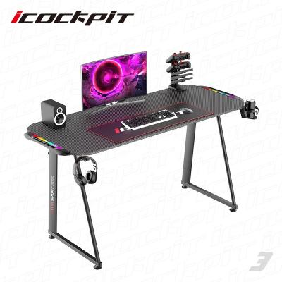 China Hot Selling Gaming Table (Other) Adjustable High Quality Cheap Modern Gaming Desk icockpit Gaming Table With RGB Gaming Table for sale