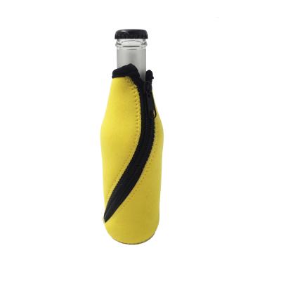 China Waterproof Wine Bottle Cooler Sleeves Keep Cold Extra Thick Neoprene Insulated Sleeve Cover Zip-Drinks With Beer Bottle Cooler for sale