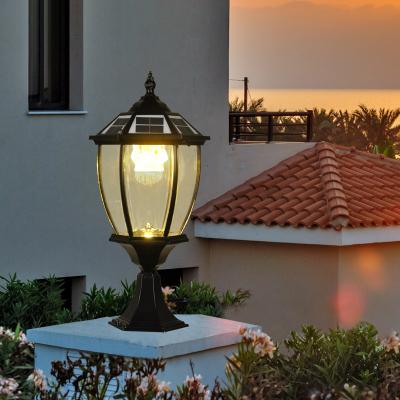 China European Outdoor Classic Pillar Solar Pathway Light ABS Landscape Led Lawn Light Garden for sale