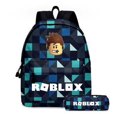 China Customized Waterproof Anime Cartoon Roblox Shoulder School Bags With Pencil Case The Hedgehog Print Roblox Backpack For Kids Girls Boys for sale