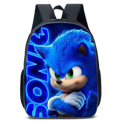 China Other Customized Double Sided Sonic School Bags Anime Cartoon Shoulder The Sonic Hedgehog Print Backpack For Boys Girls Children for sale