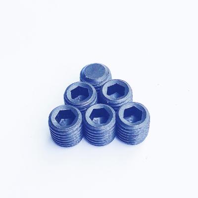 China DIN906 Steel Hex Socket Set Screw With Flat Point for sale