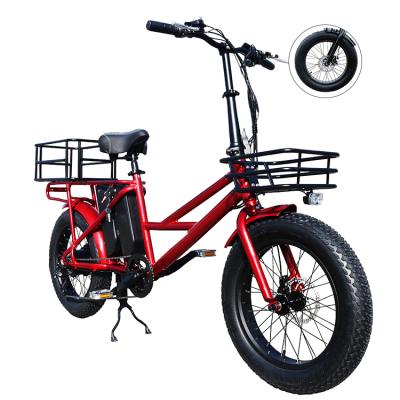 China Chinese Factory Aluminum Alloy Cross Country Electric Cargo Bike 500W With Suspension System for sale