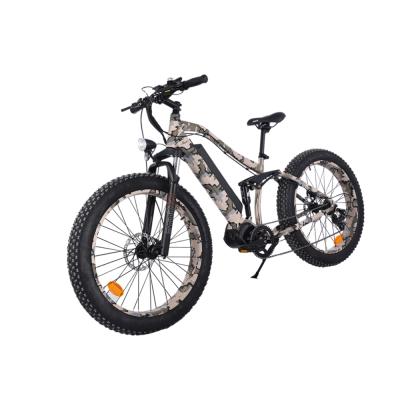 China Aluminum alloy 26*4.0 inch 48v 14.5 oh battery full suspension bafang mid drive multifunctional motor 1000w tire fat electric bike for sale for sale