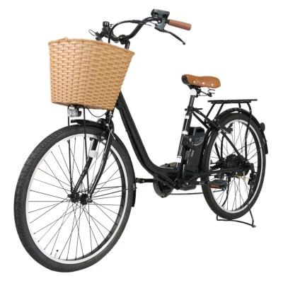 China Steel city commuting high quality 700c 36v 250w 6 speed city electric bike for Japan for sale