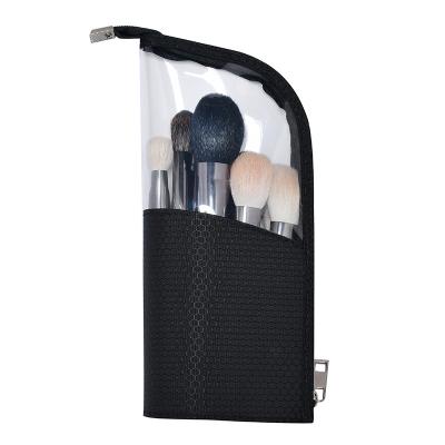 China High Quality Makeup Small Freestanding Brush Holder Stand Up Brush Case Mesh Black PVC for sale