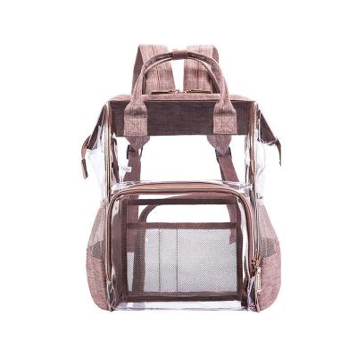 China PVC Anti-theft Stylish Holographic Transparent Bag Durable Clear Backpack For School for sale