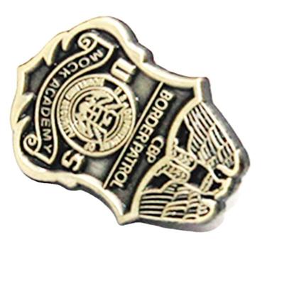 China Custom Souvenir Stone Island Badge Metal Folk Art Swan Lapel Pin 3D Pin 3D Letter Lapel Pin for sale