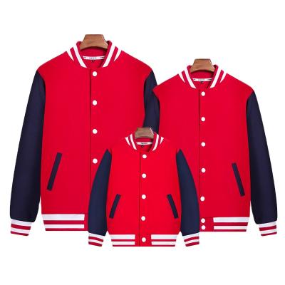 China Wholesale Parent-child Breathable Gear Jacket Family Gear Winter Coat Knitted Letterman Jacket High Quality Sports Baseball Jackets for sale