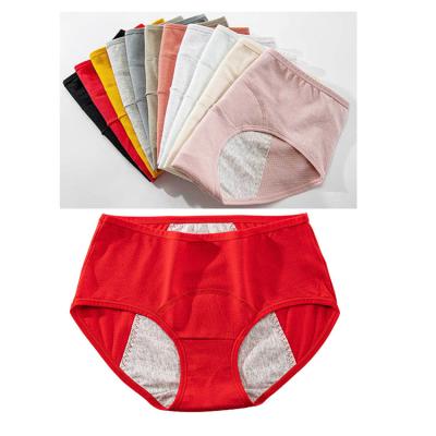 China Drop Shipping Women's Briefs Cotton Breathable 3 Layer Leak Proof Menstrual Period Panties for sale