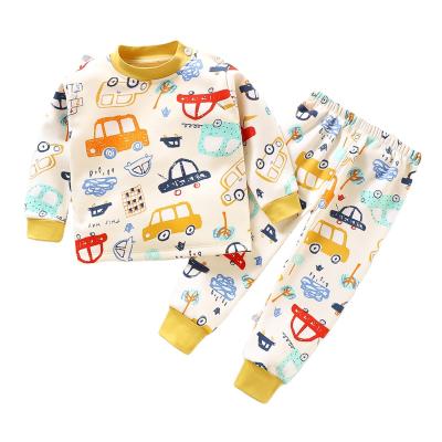 China Customized Animal Print Casual Long Sleeve Cotton Pajamas Kids Baby Sleepwear Baby Sleepwear Pajamas Cartoon Animal Print Nightgowns for sale