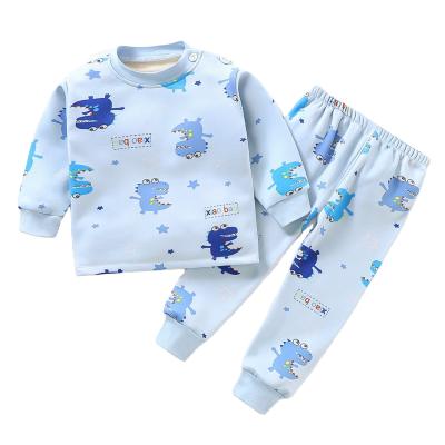 China Casual Kids Pajamas Boys Girls Cotton Long Sleeves Sweater Pants Set Cartoon Sleepwear Kids Pajamas Baby Suits Kid Pajamas for sale