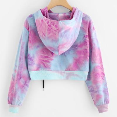 China QUICK DRY Women Grow Hoodie Sweatshirt Fashion Link Dye Sweatshirt Ladies Pullover Sweatshirt for sale