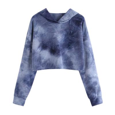 China QUICK DRY Women Crop Tops Color Block Sweatshirt Hoodies Long Sleeve Sports Gym Top Pullover for sale