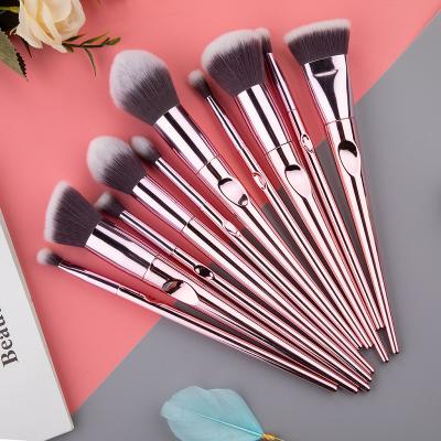 China Angular Blush High Quality Low Price Synthetic Hair Makeup Brushes Private Label Cosmetic Custom Makeup Brush Set for sale