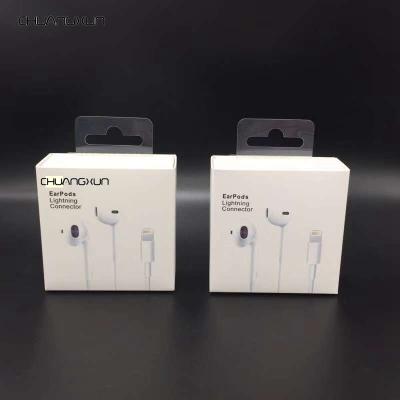 China 100% original earphone chip wire earphone for iphone 12/11/X /Xs C100 IC Facctory wholesale in retail package 8 pin earbuds for sale