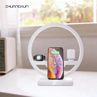 China Smart Watch Desk LED Lamp with 10W Qi Wireless Charger Stand for iPhone 12 Pro 11 Max X XR 8 Charging Air Pods Watch 5 4 3 2 1 for sale