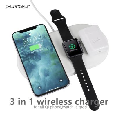 China HOME HOT SALE 7.5W and 10W Plug Fast QI 2in1 Wireless Charger for Multi-Function Pad Stand Fast Radio Charging Mobile Phone for sale