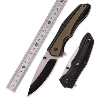 China KJDG72 Opening Assisted Fashion Drawing Black Blade EDC Folding Portable Outdoor Pocket Knife for sale