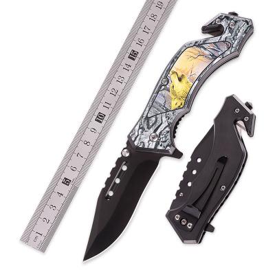 China Fashion Design Survival Universal Outdoor Camping Hunting Knife With Rope Cutter Survival Cone for sale